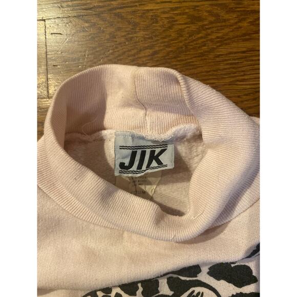 VTG JIK cat cougar pink sweatshirt M - Picture 9 of 10